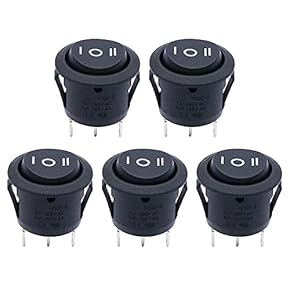 【kakary】新品未開封　on/off スイッチ　セット K'sガレージ 船舶用 防水 ロッカースイッチ ON/OFF 3連 スイッチ